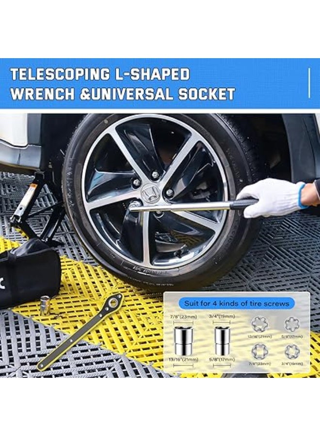 Car Jack 2.5 T (2500 kg) Universal Scissor Jack with Rubber Pad - Portable Emergency Kit & Easy-to-Use Wheel Brace for SUV/MPV Maintenance - Image 4