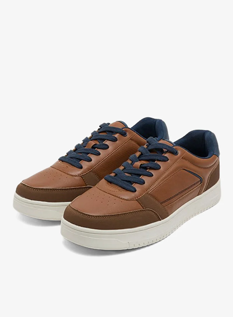 R&B Solid Lace-Up Sneakers