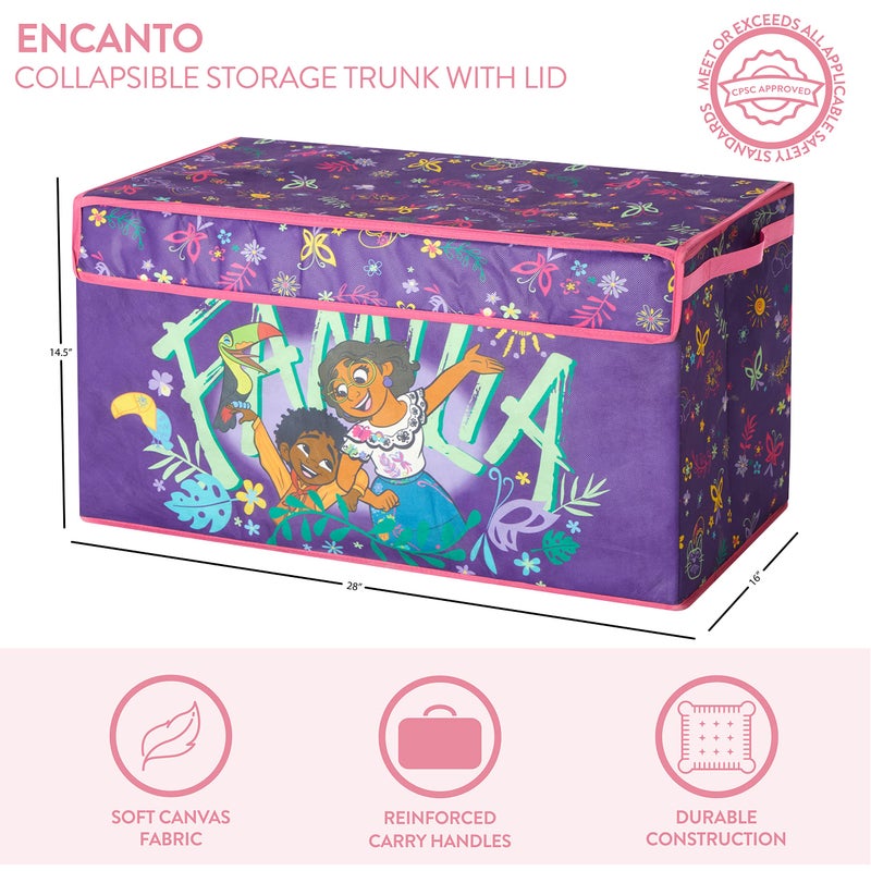 Idea Nuova Disney Encanto Collapsible Childrenâ€™s Toy Storage Trunk, Durable with Lid - Image 2