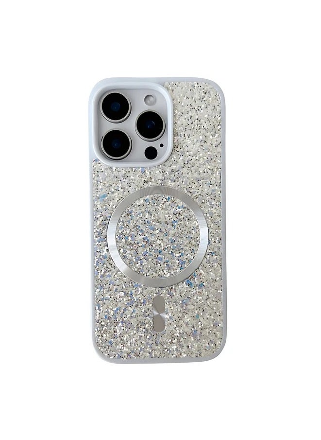 ماركة غير محددة - حافظة MagSafe من سواروفسكي فاخرة بترتر لامع لايفون 16 برو ماكس - Image 1