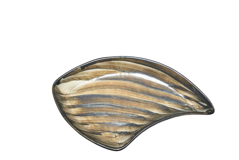 Caffeine Ceramic Handmade Wood Brown Serving Tray (Set of 3) - Image 2