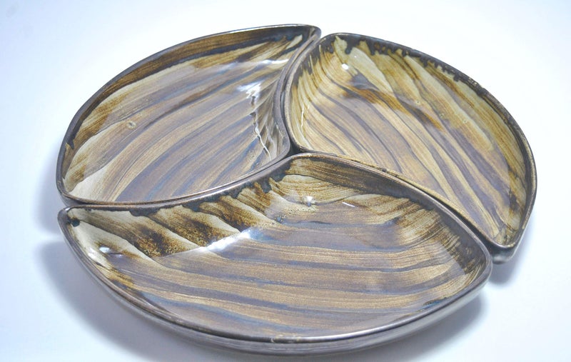 Caffeine Ceramic Handmade Wood Brown Serving Tray (Set of 3) - Image 5