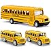 FANELEQU 3 Pack Pull Back School Bus Playset Diecast Metal Toy Vehicles with Bright Yellow for Boys Girls Kids Toddlers - Image 3