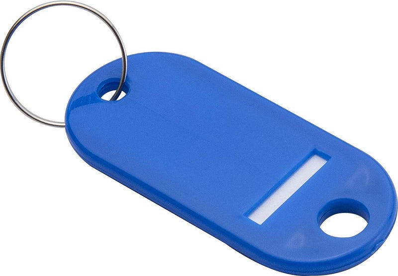50 Pack Tough Plastic ID Labels Key Tags with Split Ring - 10 Assorted Colors - Image 4