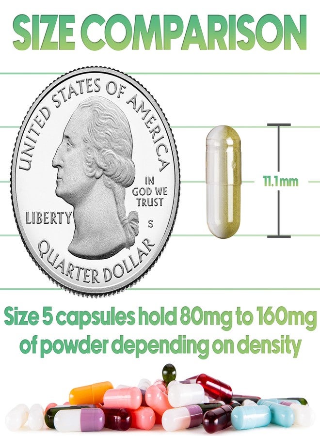 XPRS Nutra Size 5 Empty Capsules - 1000 Count Very Small Clear Empty Gelatin Capsules - Pills DIY Capsule Filling - Fillable Pill Gel Caps for Do-It-Yourself Vitamin Supplements - Image 3