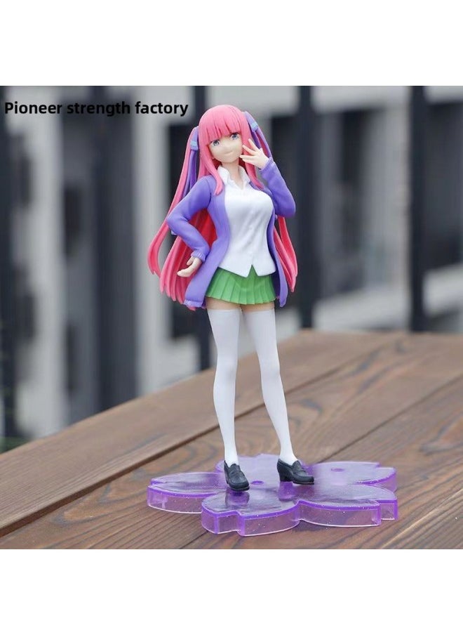 5 Hand-made Nakano Girl One Flower Two Nis Three Or Nine Four Leaf Skirt Toy Model Ornaments-Color:5 Types In Box (please Purchase In Multiples Of 5)