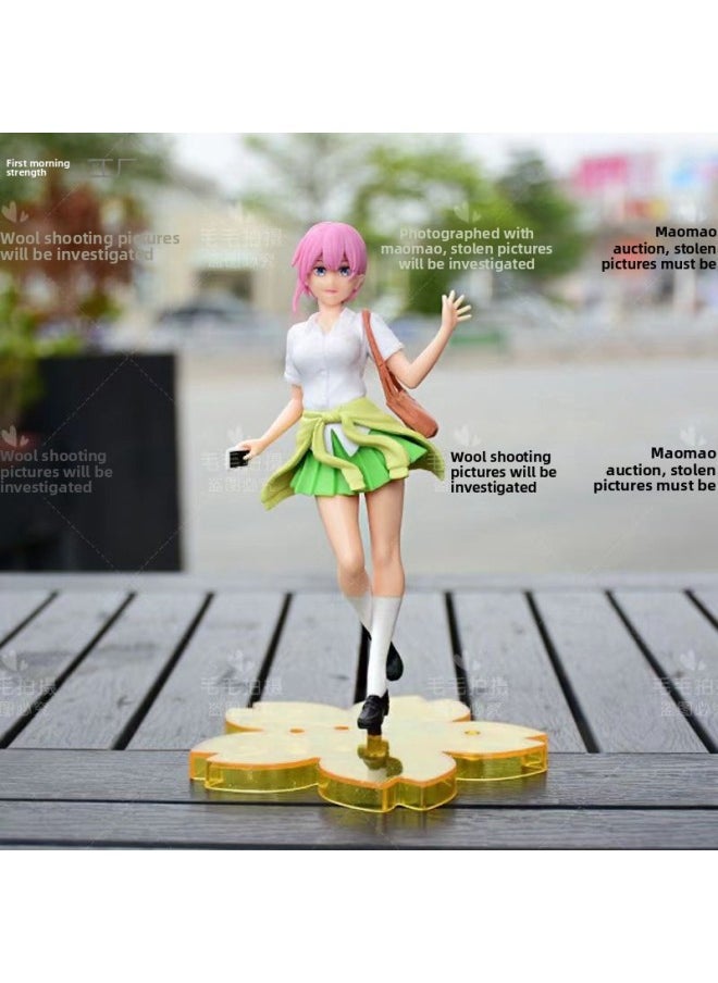 5 Hand-made Nakano Girl One Flower Two Nis Three Or Nine Four Leaf Skirt Toy Model Ornaments-Color:5 Types In Box (please Purchase In Multiples Of 5)