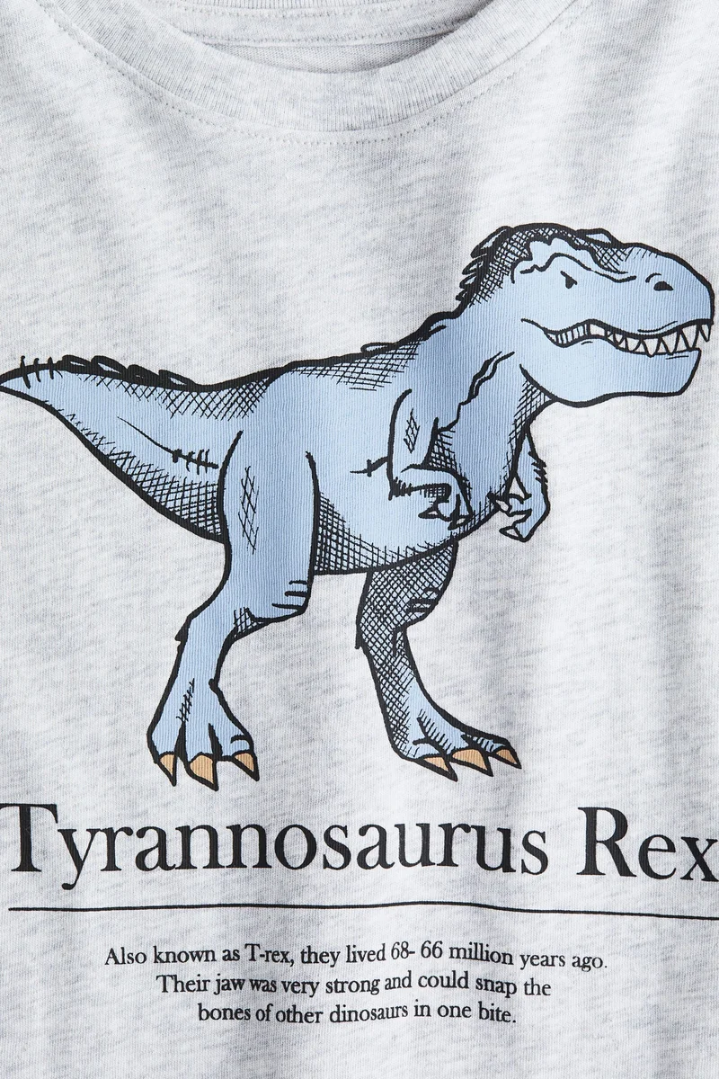 اتش اند ام تي-شيرت قطني مزين بزخارف