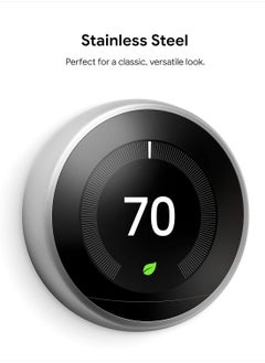 Nest Nest Google T3007ES Learning Thermostat, 3rd Gen, Smart Thermostat, Stainless Steel  - Image 2