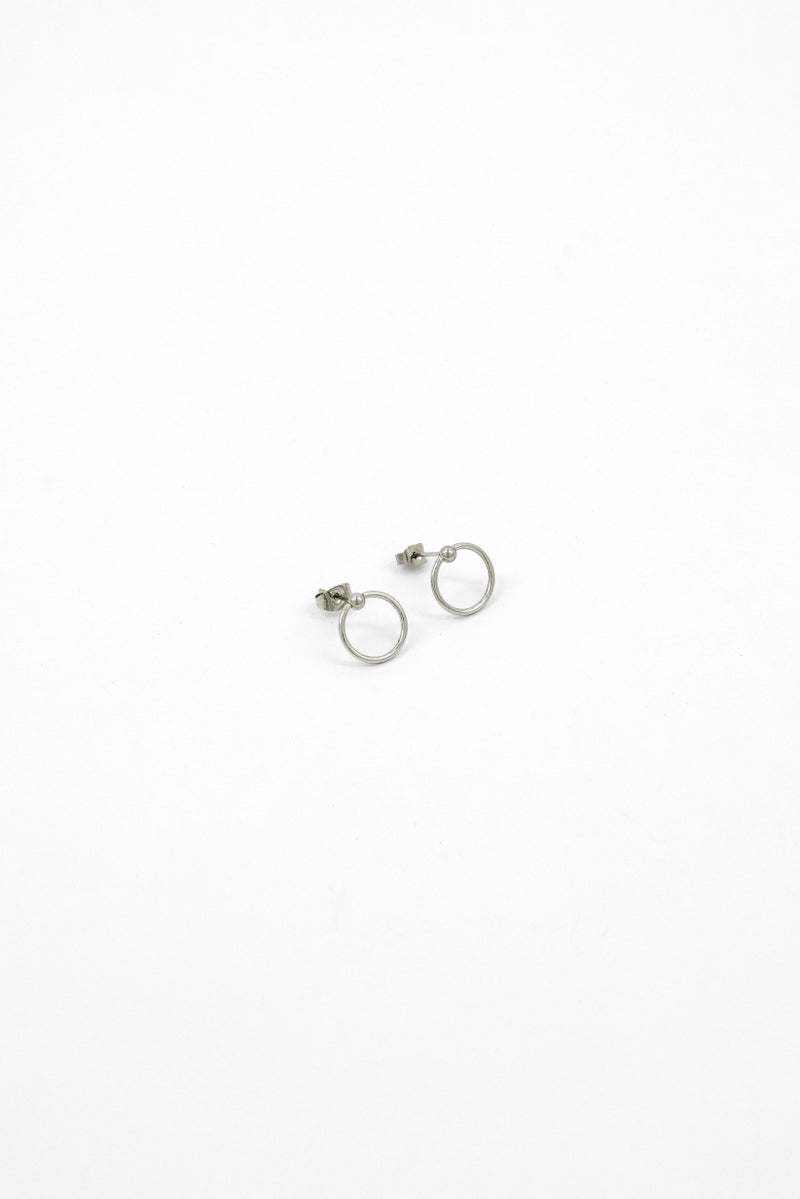 PARFOIS Women Stud Stainless Steel Earrings, Silver - Image 1