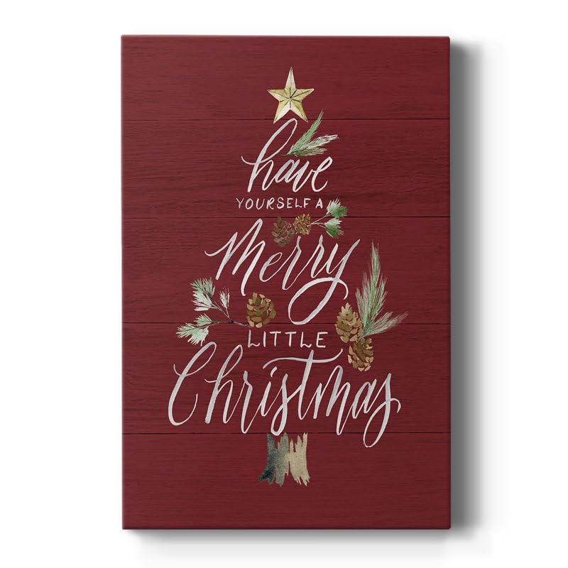 Home Trove ALAYRA Have Yourself a Merry Little Christmas Canvas Wall Art | Framed Artwork for Bedroom, Living Room, Kitchen & Office 18x27 Inch - Image 1