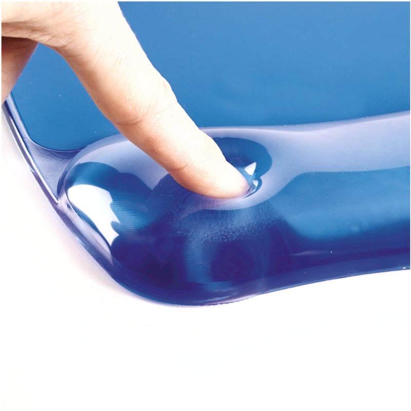 Fellowes Crystals Gel Mouse Pad Wrist Rest - Blue (91141) - Image 5