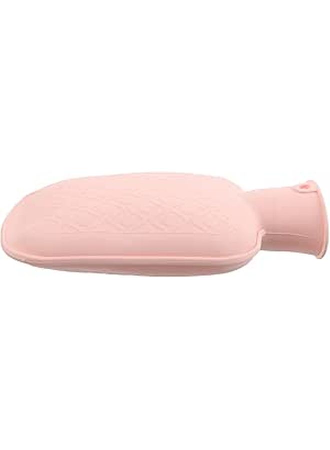 Pink Hot Water Bottle 800ml Rubber Warm Bag for Pain Relief Hand And Feet Warmer - Image 1
