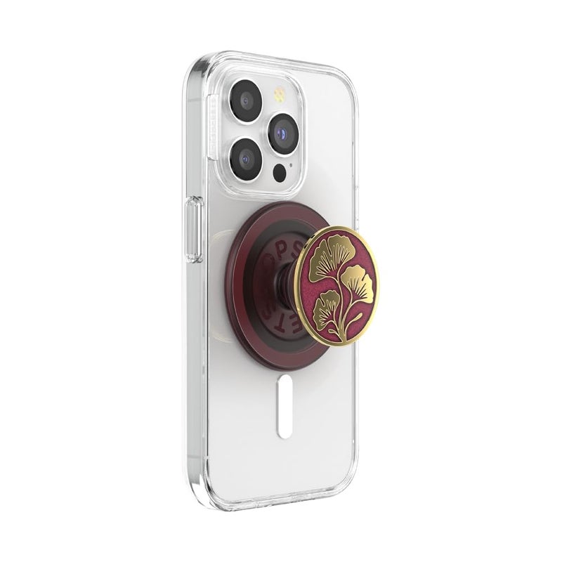 PopSockets Phone Grip for MagSafe, Magnetic Holder, Phone Stand, Red - Oxblood - Image 1
