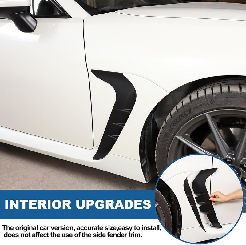 Sekhyna Front Fender Side Air Flow Vent Cover Trim ABS 2PCS for Subaru BRZ ZD8 2022 2023 (Matte Black) - Image 4