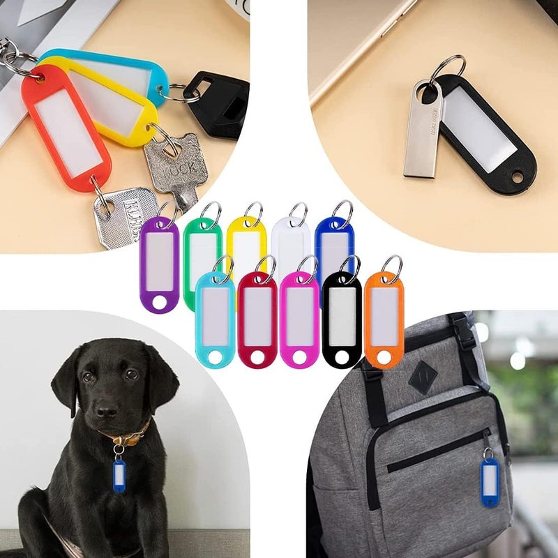 Key Tags .Colors with Split Rings for Keys, Key Rings with Luggage Tags, Pet Name and Office Key Stickers, Writable and Changeable Paper Tags Choose the Right Number for Your Business (20) - Image 5