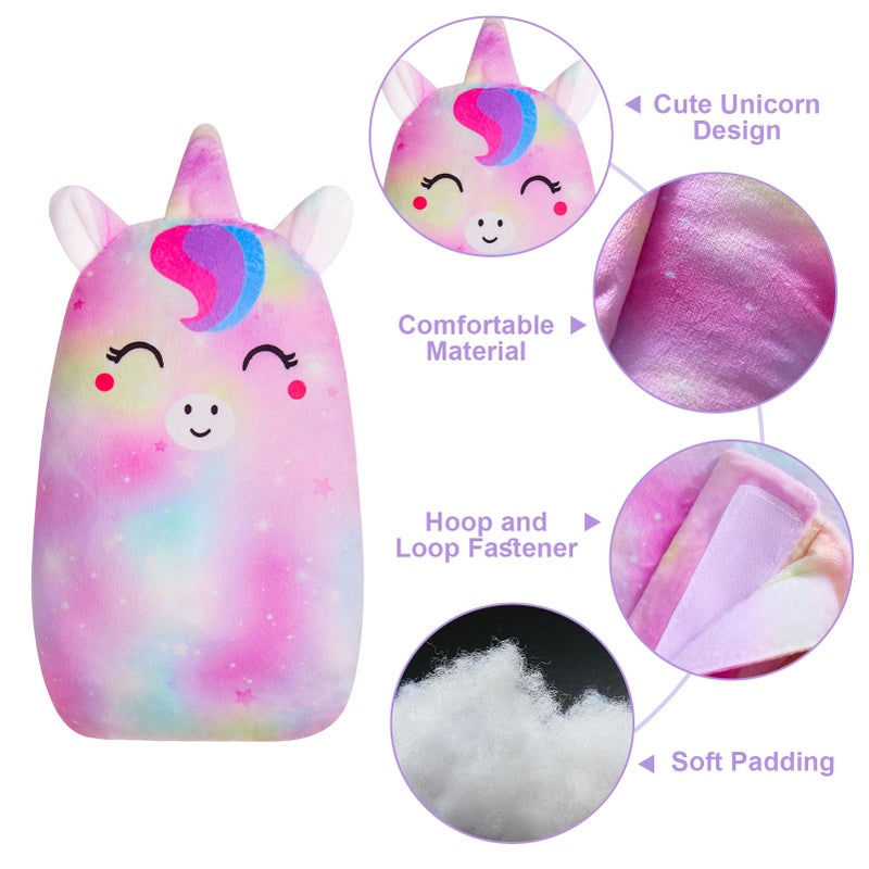 FIODAY Car Seat Belt Covers for Kids Unicorn Seat Belt Pillow Soft Seat Belt Cushion Adjust Seat Strap Pillow Head Neck Support for Children Boys Girls Travel - Image 3