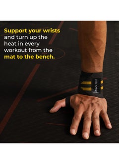 BOLDFIT Gym Hand Grip Wrist Supporter Band with Thumb Loop Straps For Men and Women  - Image 5