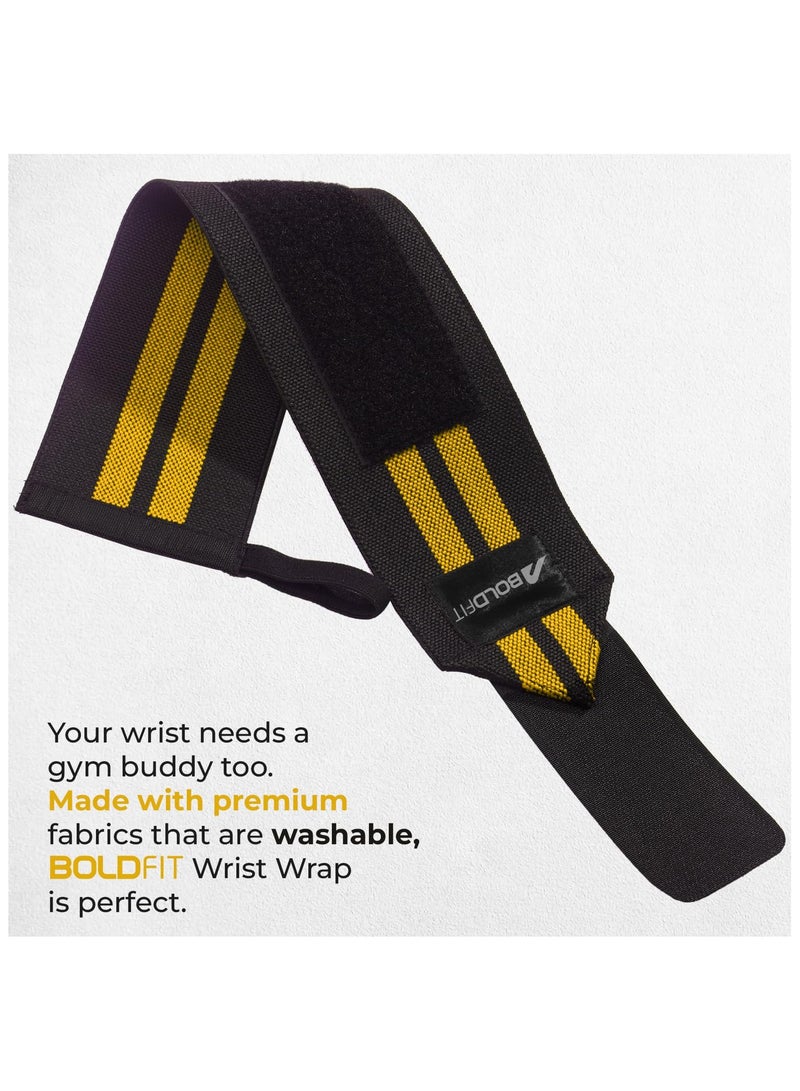 BOLDFIT Gym Hand Grip Wrist Supporter Band with Thumb Loop Straps For Men and Women - Image 2