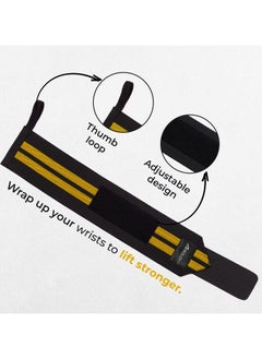 BOLDFIT Gym Hand Grip Wrist Supporter Band with Thumb Loop Straps For Men and Women  - Image 3
