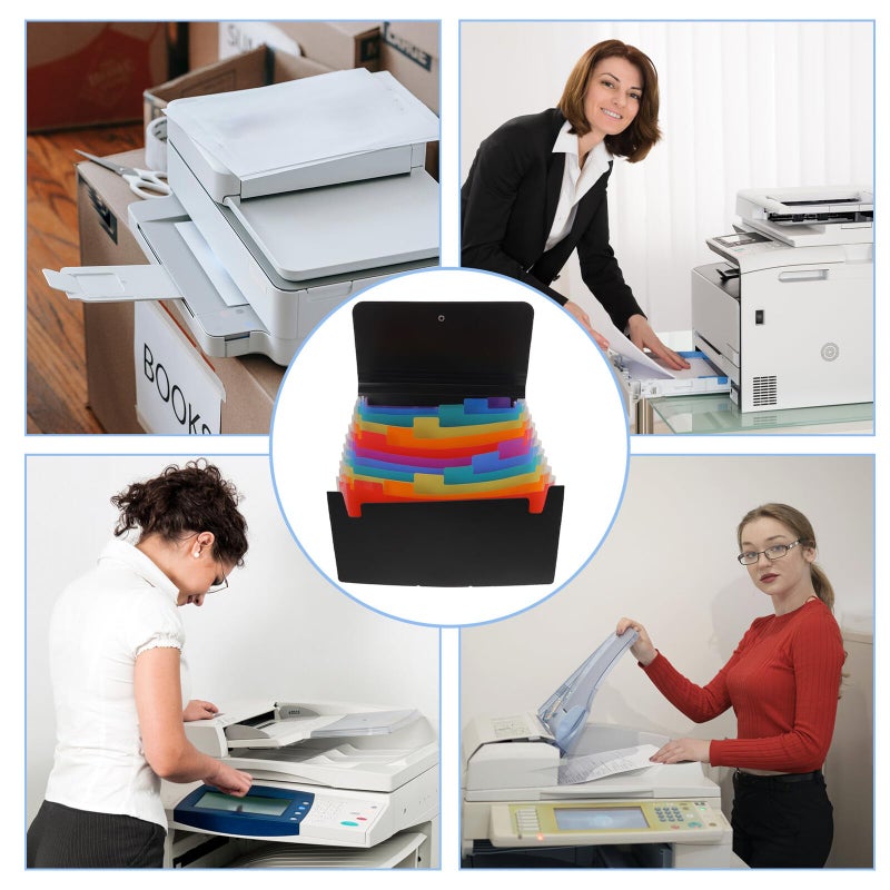 Mini Accordion File Organizer Folder 2 Pack Black Expandable 13 Layer Document Receipt Holder For Office Travel - Image 4