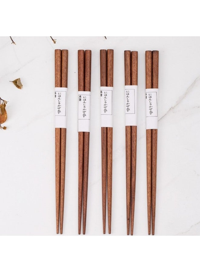 Factory Direct Iron Wooden Chopsticks Chopsticks Pointed Japanese Chopsticks Household Non-slip Chopsticks-Color:16cm Short Style  - Image 3