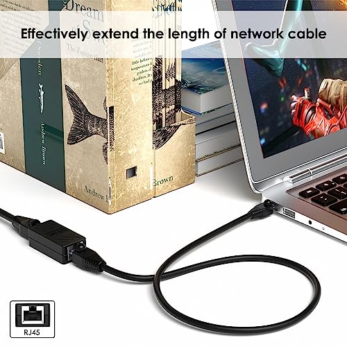Dingsun RJ45 Coupler, Ethernet Extender Female to Female Ethernet Coupler for Cat7/ Cat6/ Cat5/ Cat5e(6Pack, Black) - Image 3