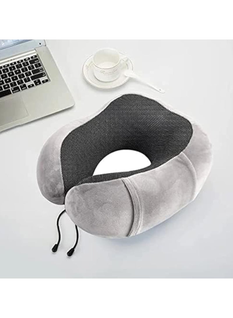 وسادة سفر للرقبة وسادة رقبة من الميموري فوم للسفر  وسادة رقبة للسفر دعم مريح للرقبة والراس للتخييم والنوم متعدده اللاوان - Image 1