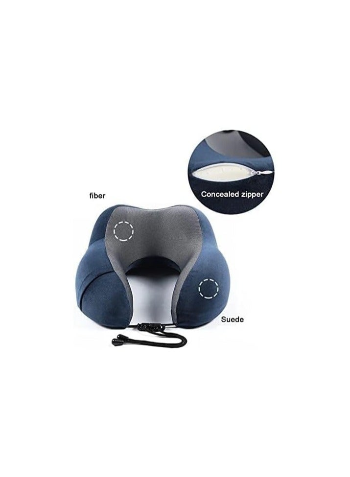 وسادة سفر للرقبة وسادة رقبة من الميموري فوم للسفر  وسادة رقبة للسفر دعم مريح للرقبة والراس للتخييم والنوم متعدده اللاوان - Image 4
