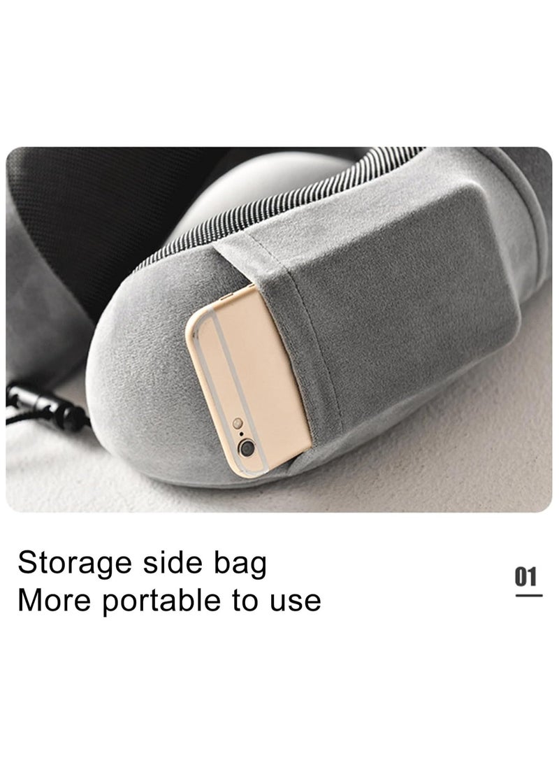 وسادة سفر للرقبة وسادة رقبة من الميموري فوم للسفر  وسادة رقبة للسفر دعم مريح للرقبة والراس للتخييم والنوم متعدده اللاوان - Image 3