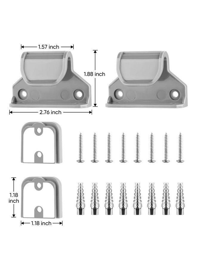 Mypin - Retractable Baby Gate Replacement Parts Kit, Pet Gate Full Set Wall Mounting Hardware with Brackets Anchors and Screws(Grey) - Image 1