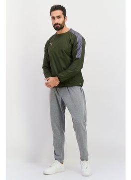 PUMA Men Allover Print Track Jacket, Olive Combo  - Image 4