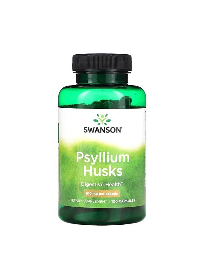 SWANSON قشور السيليوم، 610 ملغ، 100 كبسولة