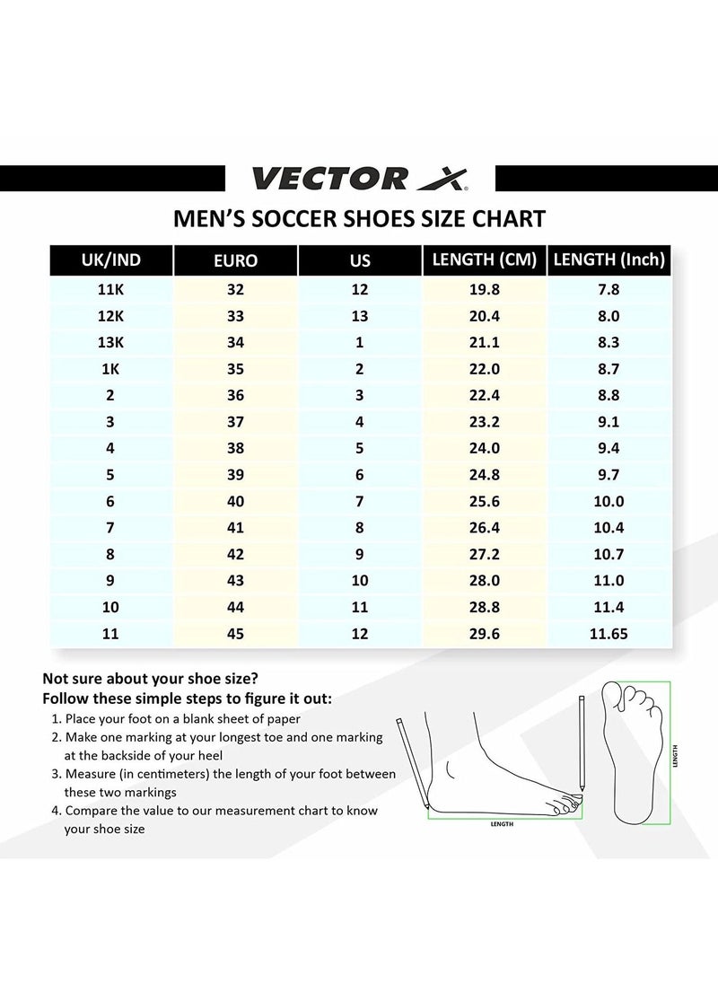 Vector X Breeze Football Shoes | 6 UK/ 7 US / 40 EU | Material : Synthetic Leather | Moulded Insole | Minimal Water Absorption | Lace Up - Image 1