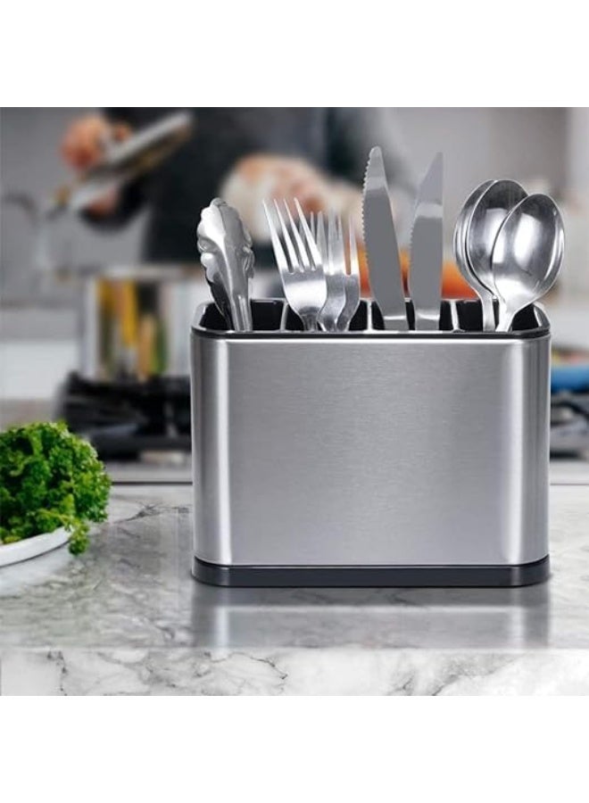 صفاية معالق استانلس ستيل مضادة للصدأ – 4 فتحات لتنظيم المعالق وأدوات المائدة - Image 5