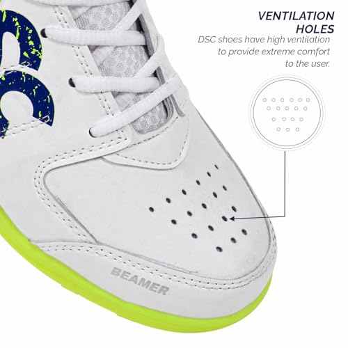 DSC Beamer Cricket Shoe for Men & Boys (Light Weight | Economical | Durable | Size UK: 11) Yellow - Image 4