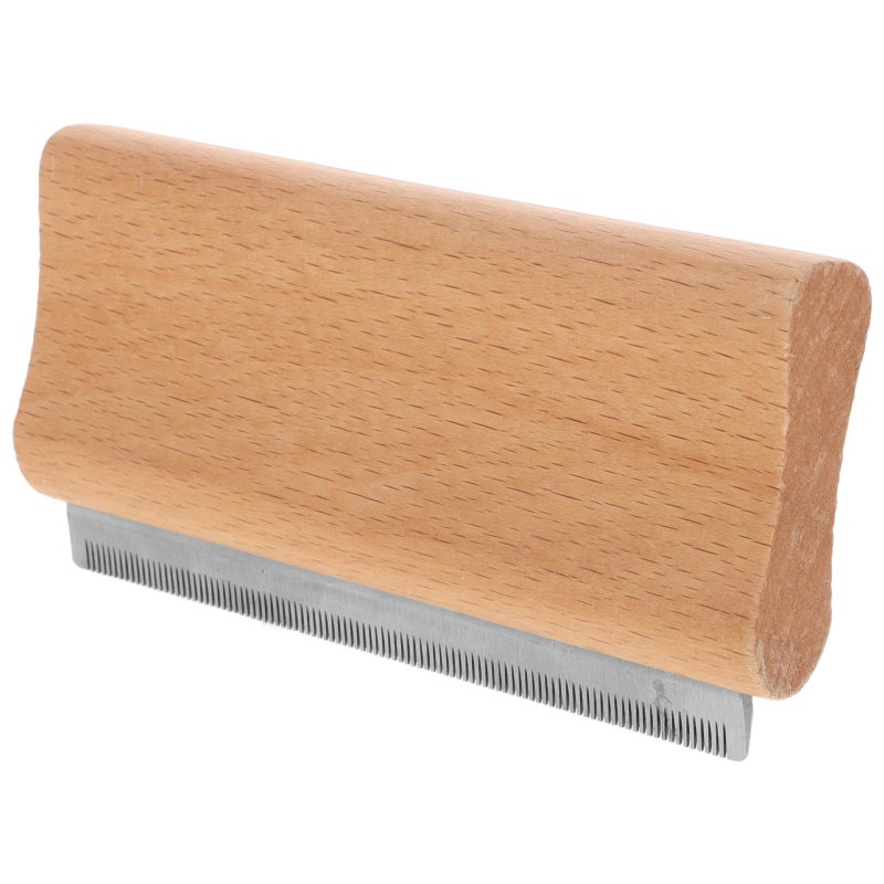 Large 12 5cm Wooden Horse Grooming Brush and Hair Remover Comb for Shedding Cleaning - Image 2