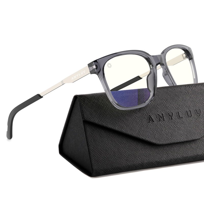 ANYLUV Blue Light Glasses for Men Lightweight Computer Gaming Glasses Stylish Anti Eyestrain Blue Light Blocking Men - Image 2