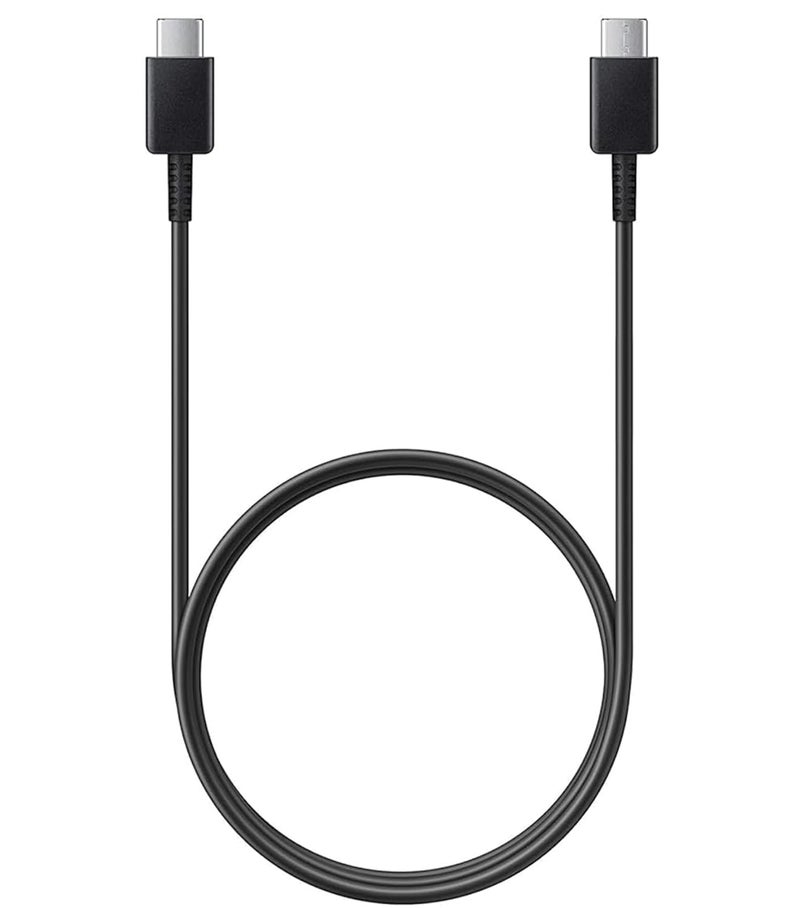 100FIT Original Samsung Type C to Type C Unbreakable 1M Fast Charging Cable for Samsung Galaxy Samsung Galaxy F54/F34/F23/F14,M14/M34/M33/S22/S23/S23 Fe 5G/S24 and Other Type C Devices Black - Image 1