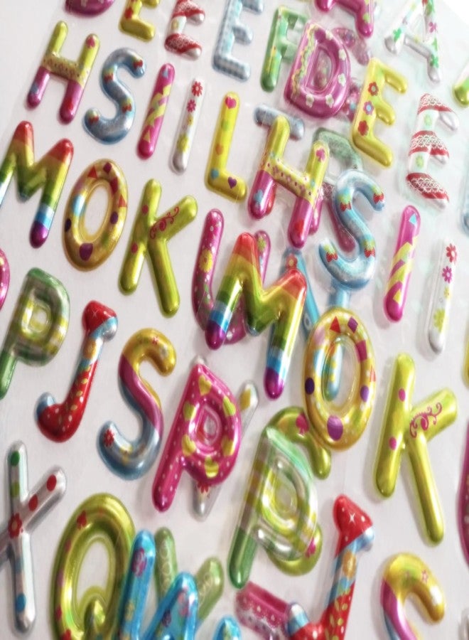 KCR Designer Colorful Alphabets/Alpha/ABC Self Adhesive Stickers for Kids(Set of 2) - Image 3