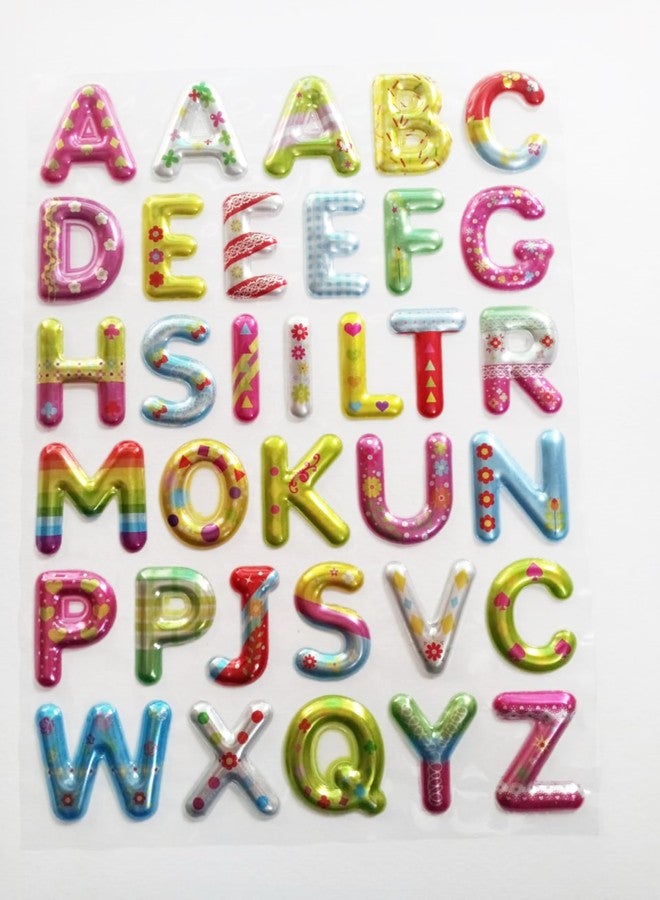 KCR Designer Colorful Alphabets/Alpha/ABC Self Adhesive Stickers for Kids(Set of 2) - Image 1
