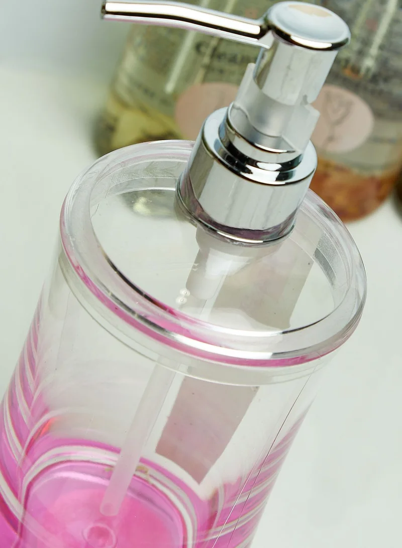 Premier Pink & Clear Acrylic Soap Dispenser