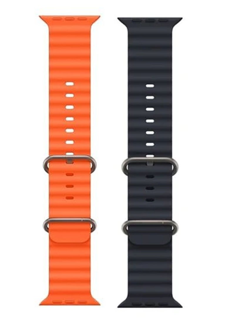 Oteeto - Oteeto TU90 Ultra 2 Smart Watch With 2.2 Inch Display 2 Pair Straps and Wireless Charger For Ladies and Gents Black - Image 1