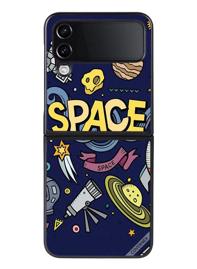 Covernex Protective Case Cover For Samsung Galaxy Z Flip 4 Space Art - Image 1