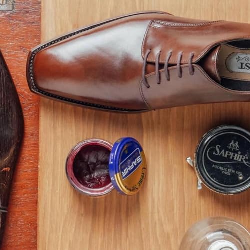 SAPHIR Creme Surfine Pommadier Shoe Polish - Beeswax Cream for Leather Products - Mahogany - Image 3