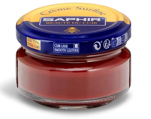SAPHIR Creme Surfine Pommadier Shoe Polish - Beeswax Cream for Leather Products - Mahogany - Image 1