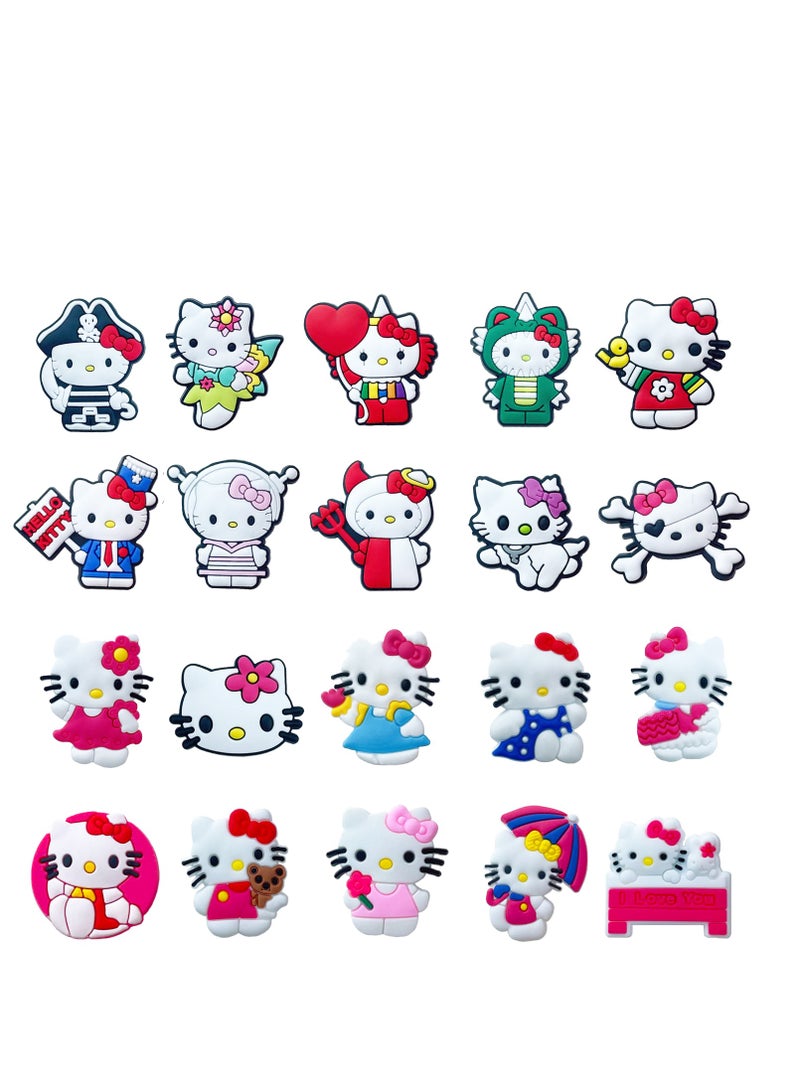 Shoe Decoration Charms 20 Pcs Hello Kitty Crocs Charms Girls Women Charm Crocs Accessories Crocs Pins