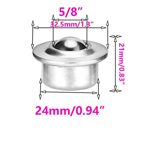 MoKell 10pcs CY-15H 5/8-inch Bearing Steel Roller Ball Flange Conveyor Transfer Unit - Image 2