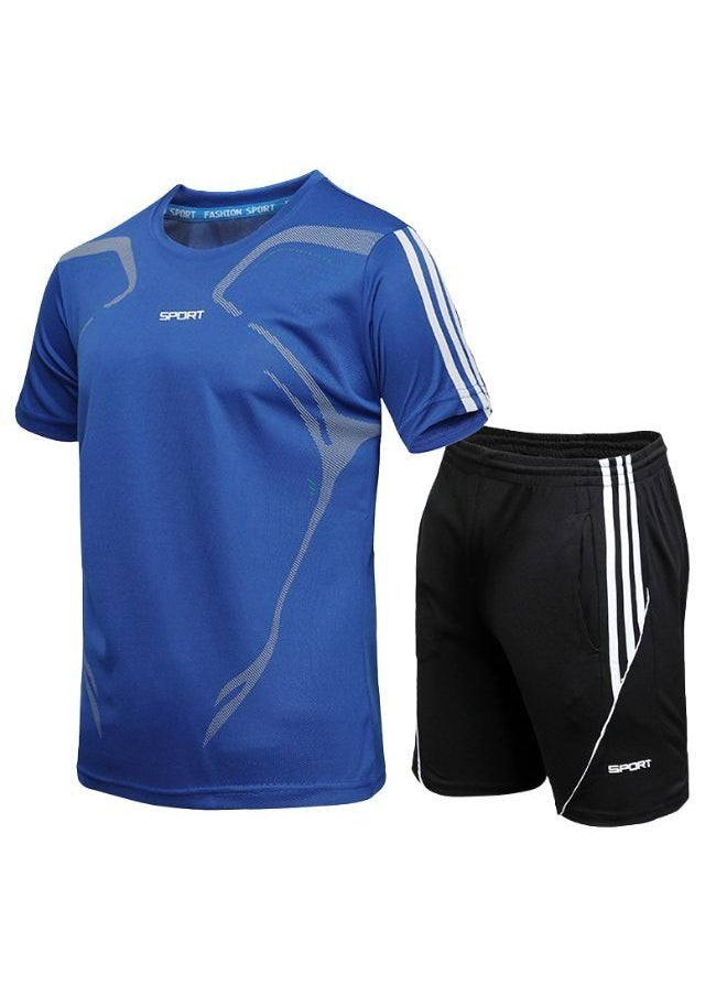Mei Stylish - Men's Short and T-shirt Tracksuit Sports Suit Activewear Set - Image 1