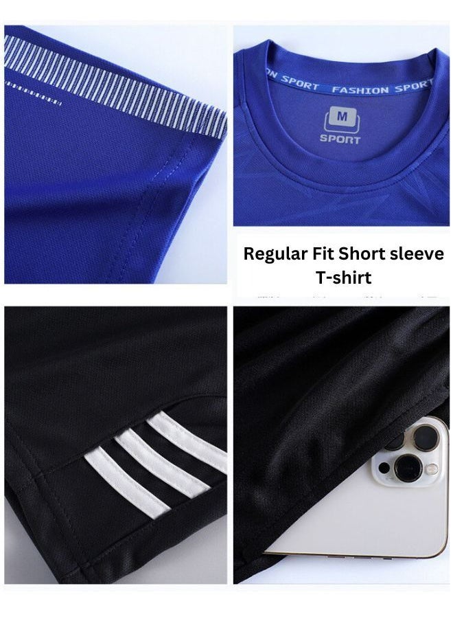 Mei Stylish - Men's Short and T-shirt Tracksuit Sports Suit Activewear Set - Image 1